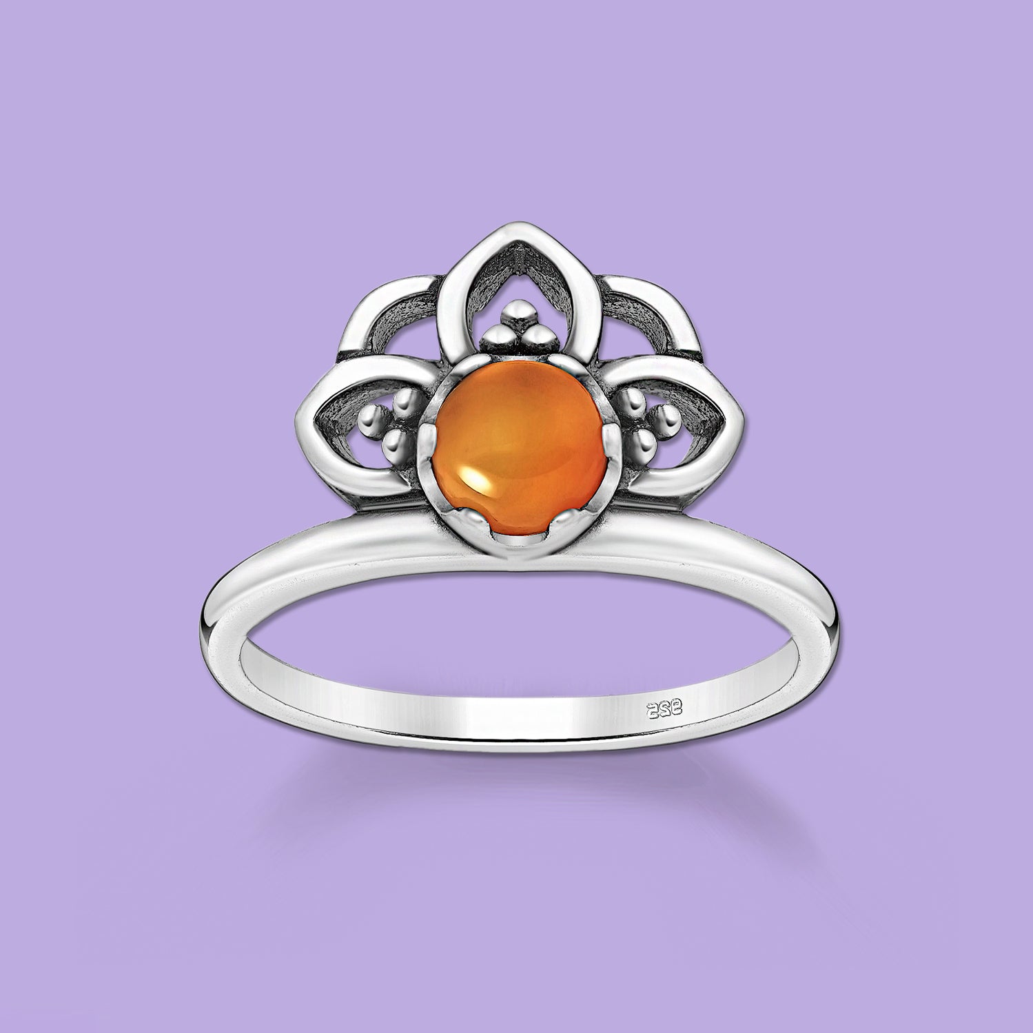 Carnelian Silver Ring