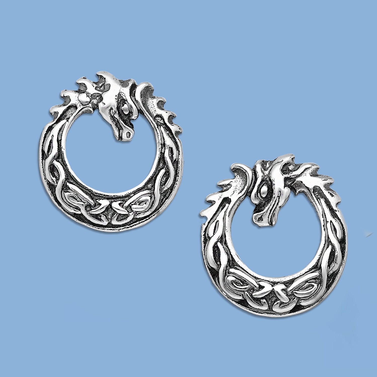 Stud Earrings, dragon earrings