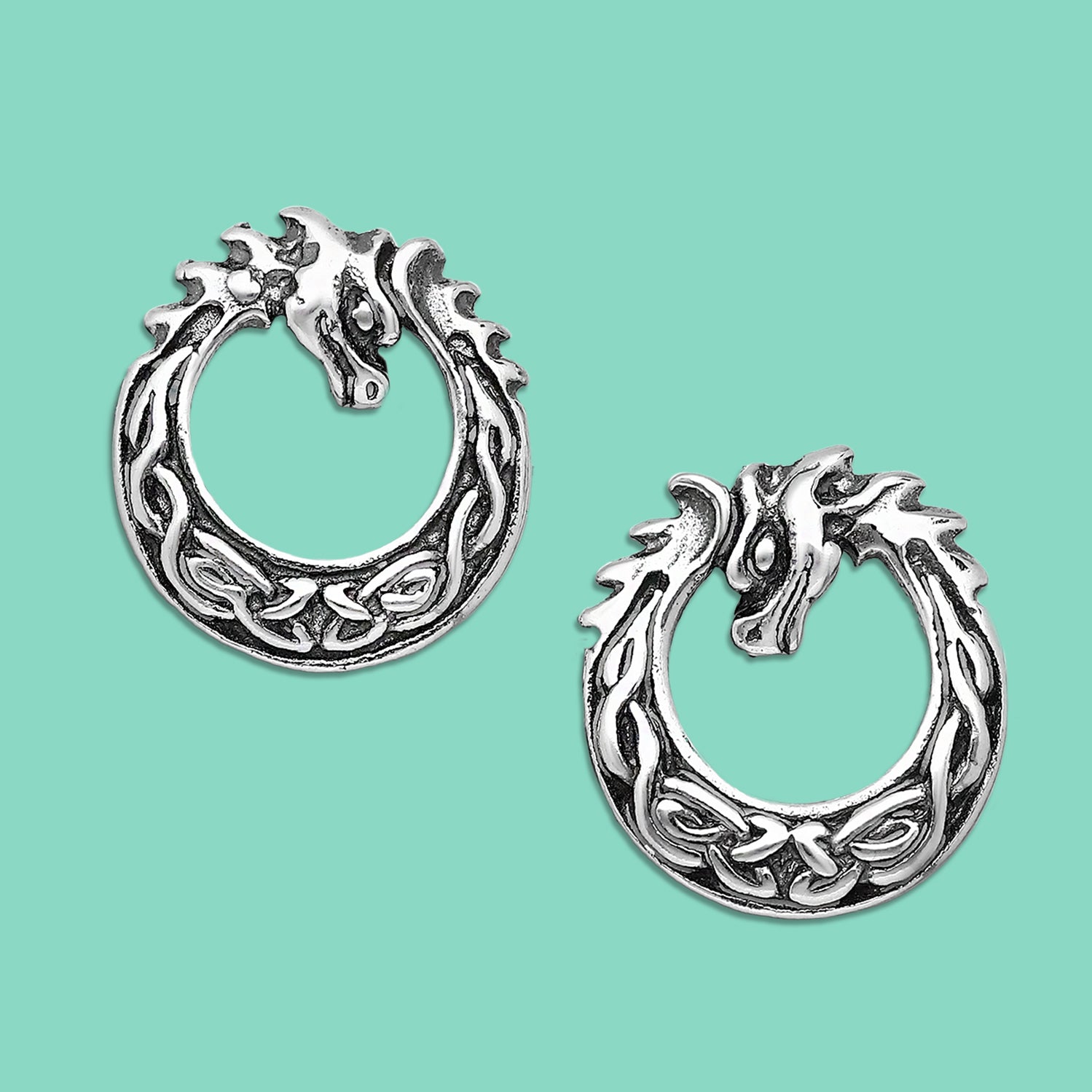 Celtic earrings,  Dragon earrings, Stud Earrings