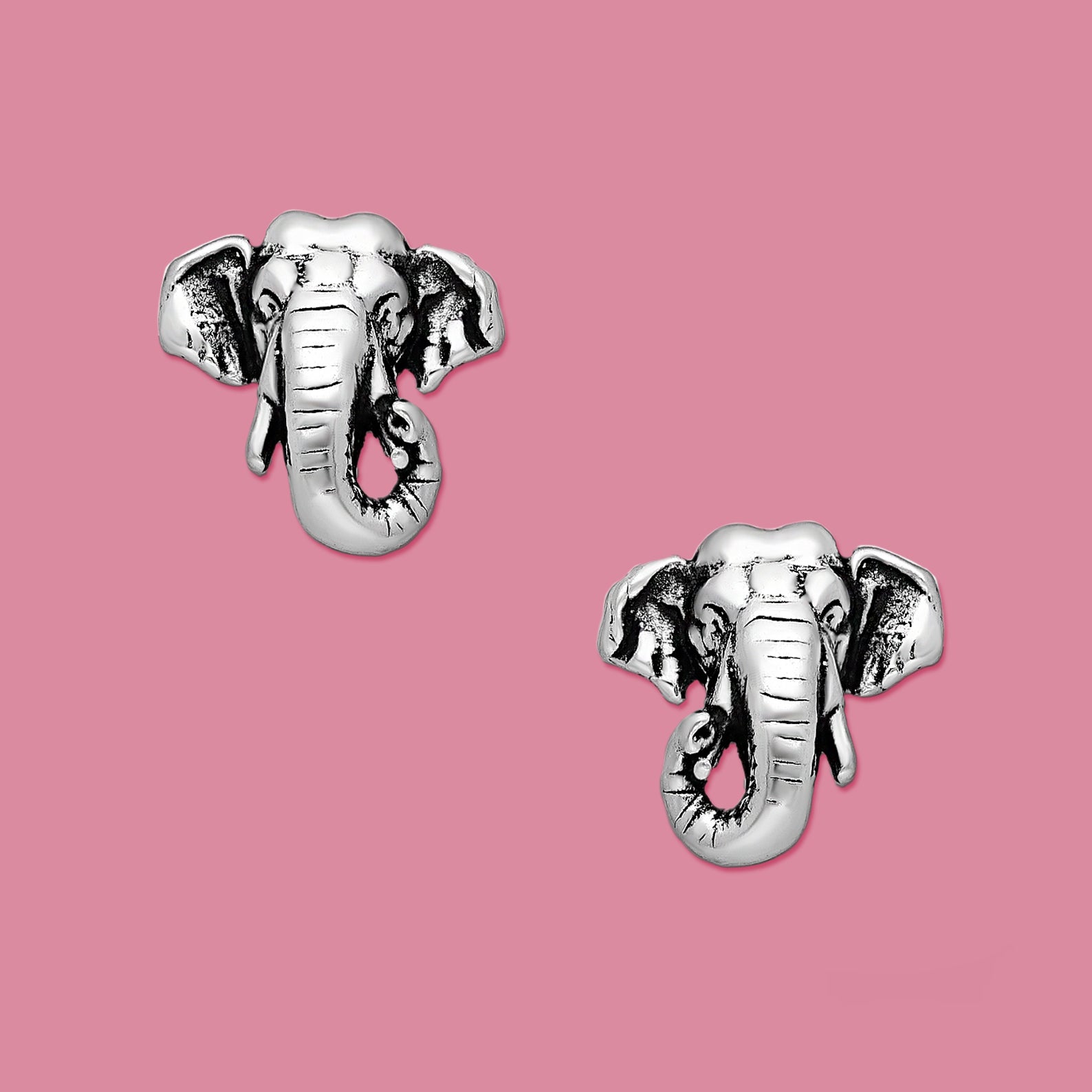 Elephant Silver Earrings