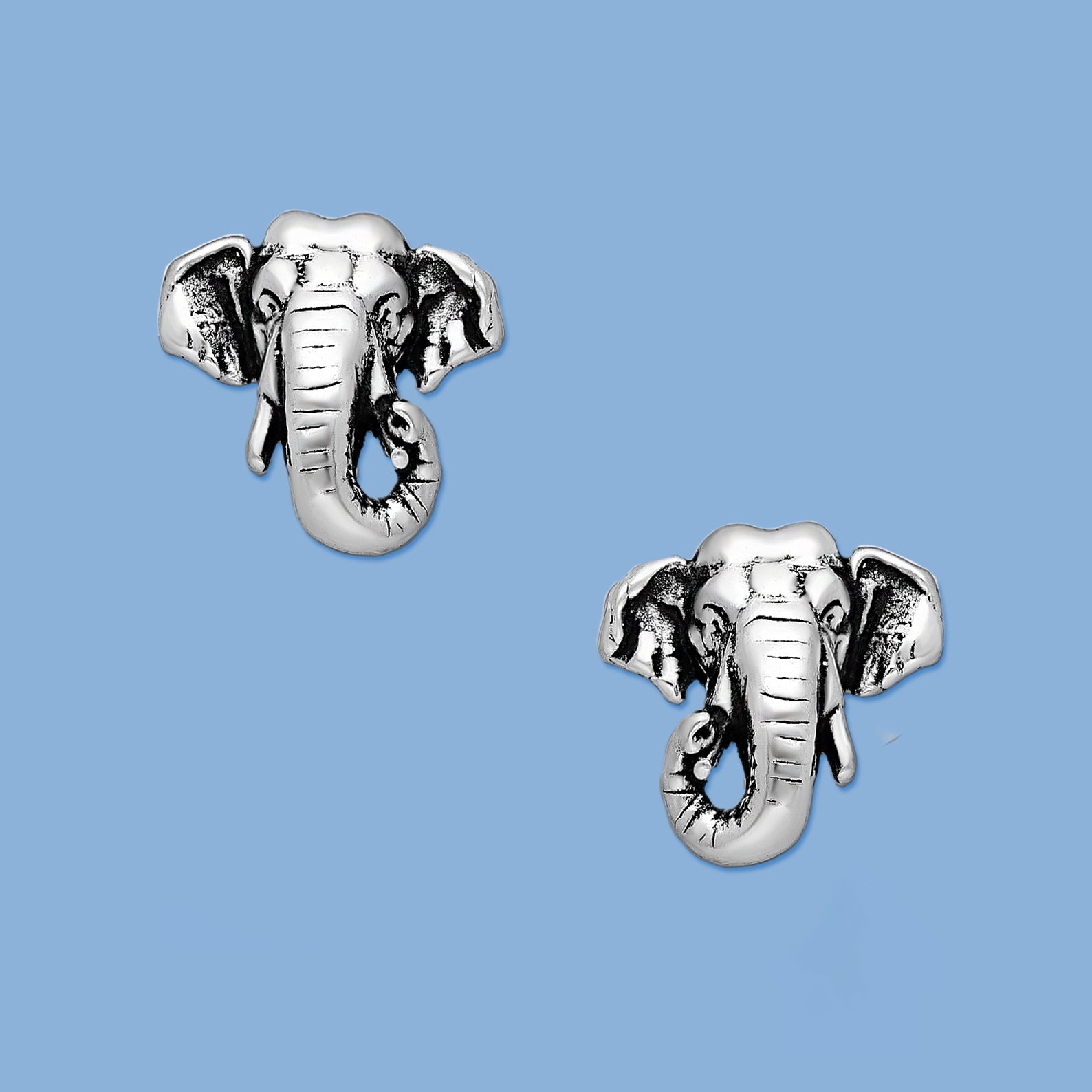 Elephant ,Silver ,Earrings