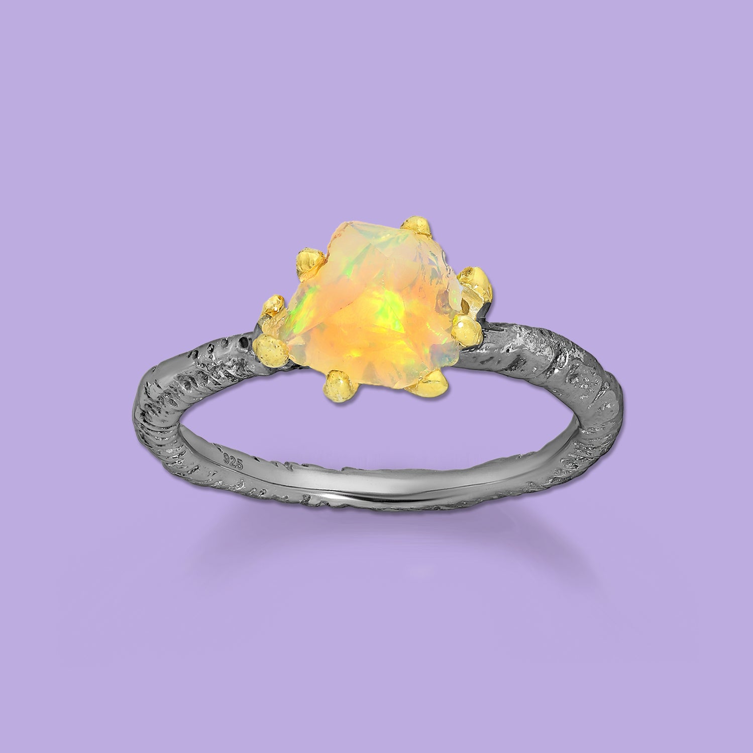 Ethiopian Opal Ring , opa jewelry