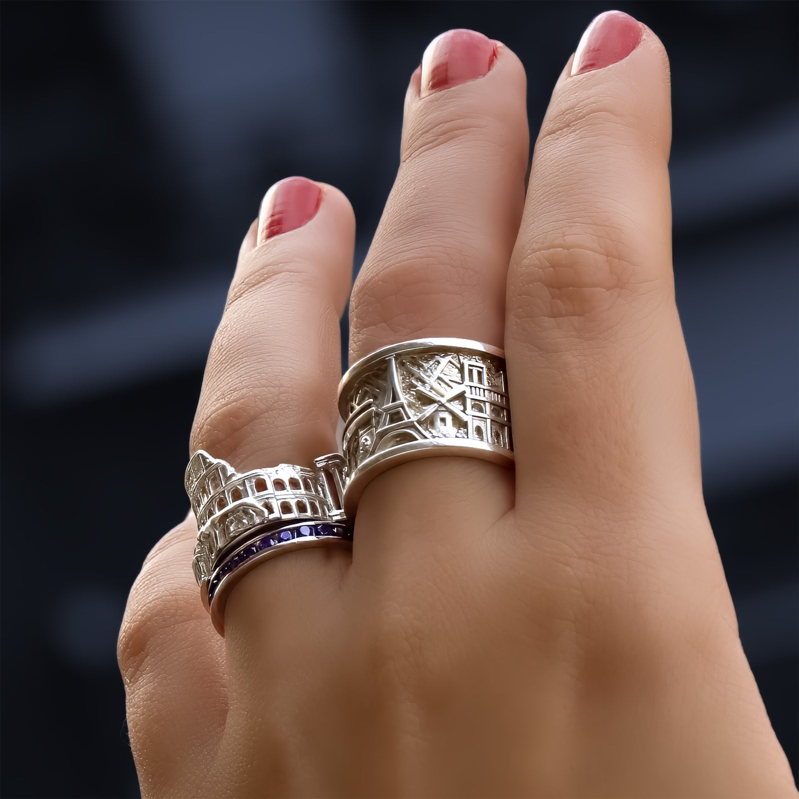 Paris "On the Map" Skyline Ring