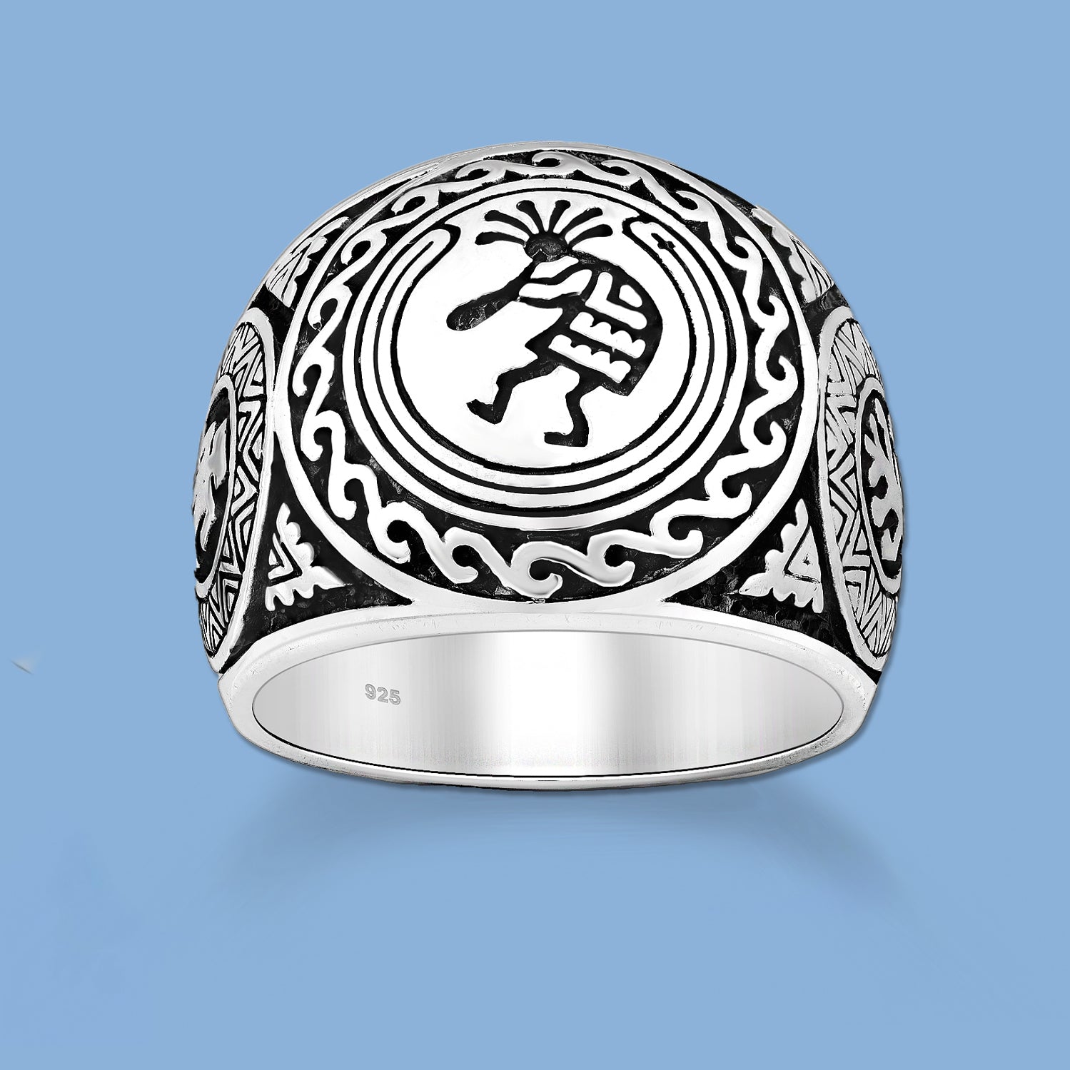 Kokopelli Ring 925 Sterling Silver