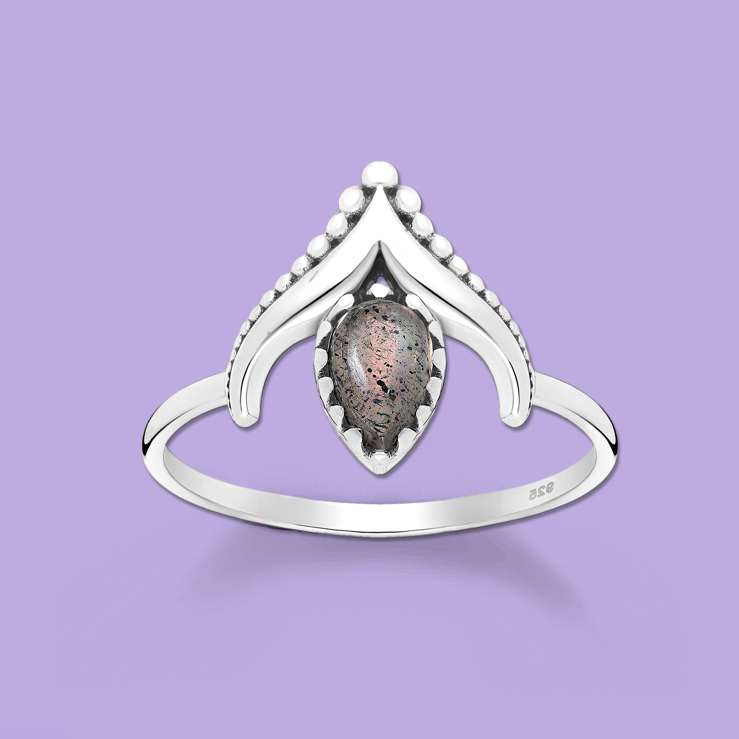 Labradorite Ring , boho ring