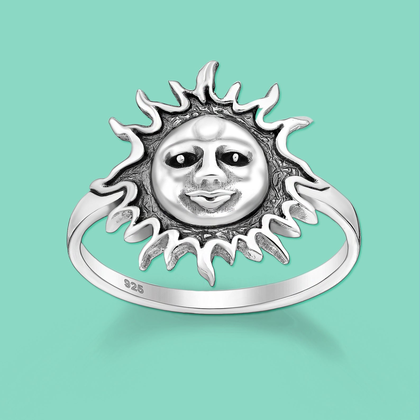 Silver  Sun Ring