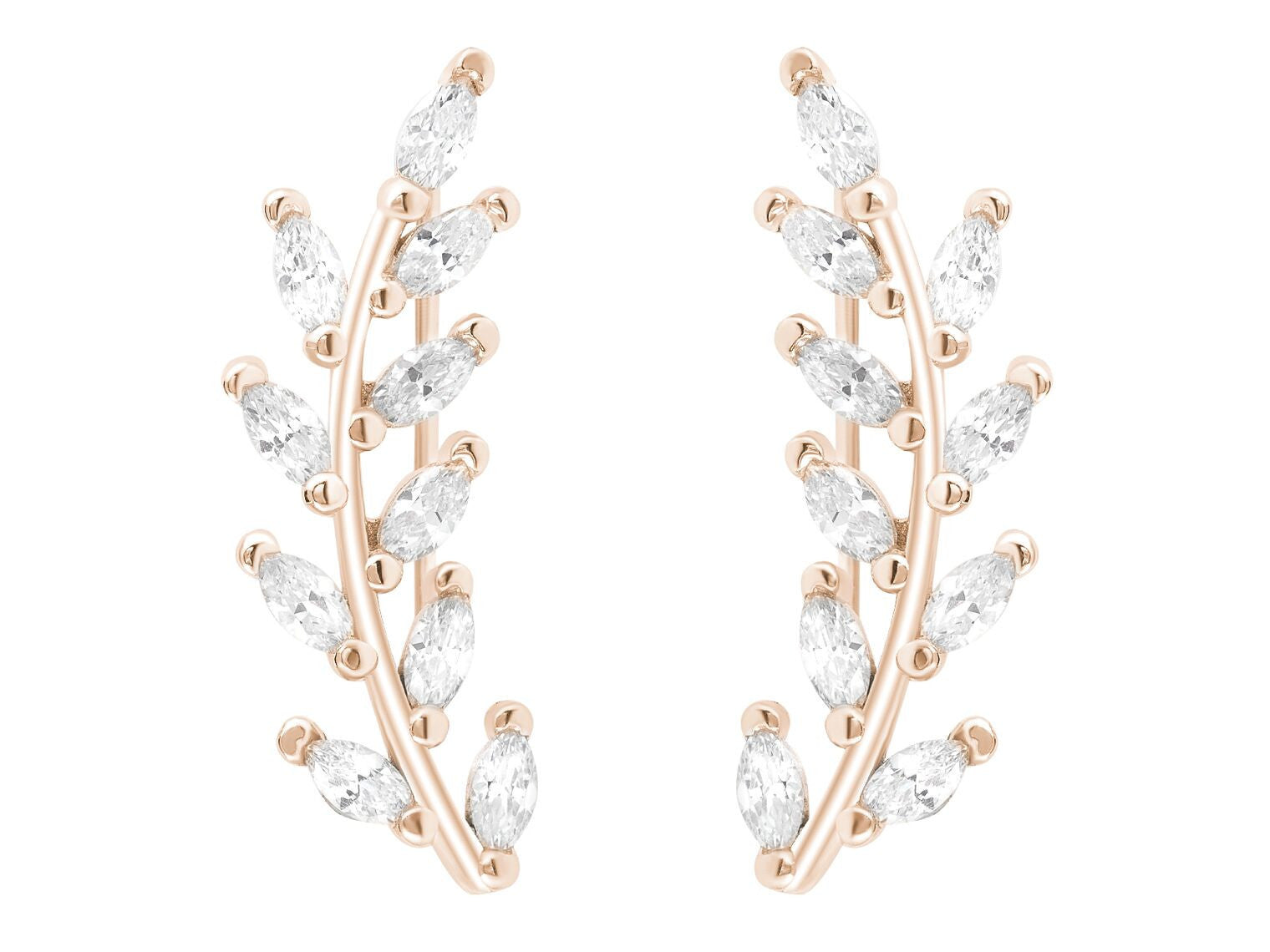 Ear Climbers "Olive Leaves Ear Vines" A