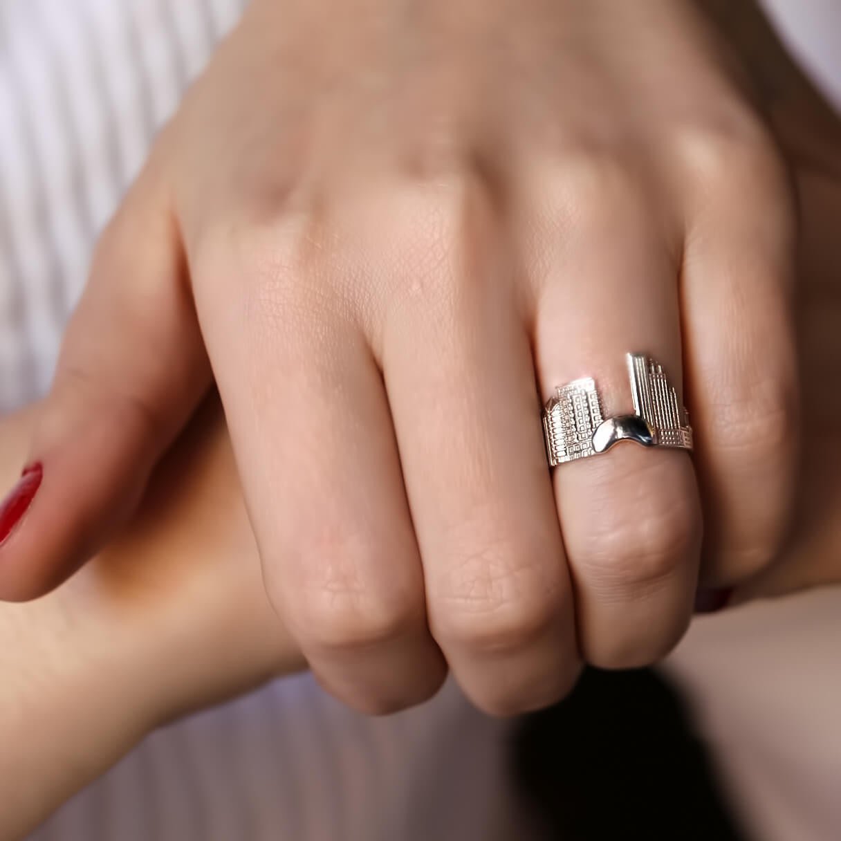 Cityscape Ring Chicago in Sterling Silver