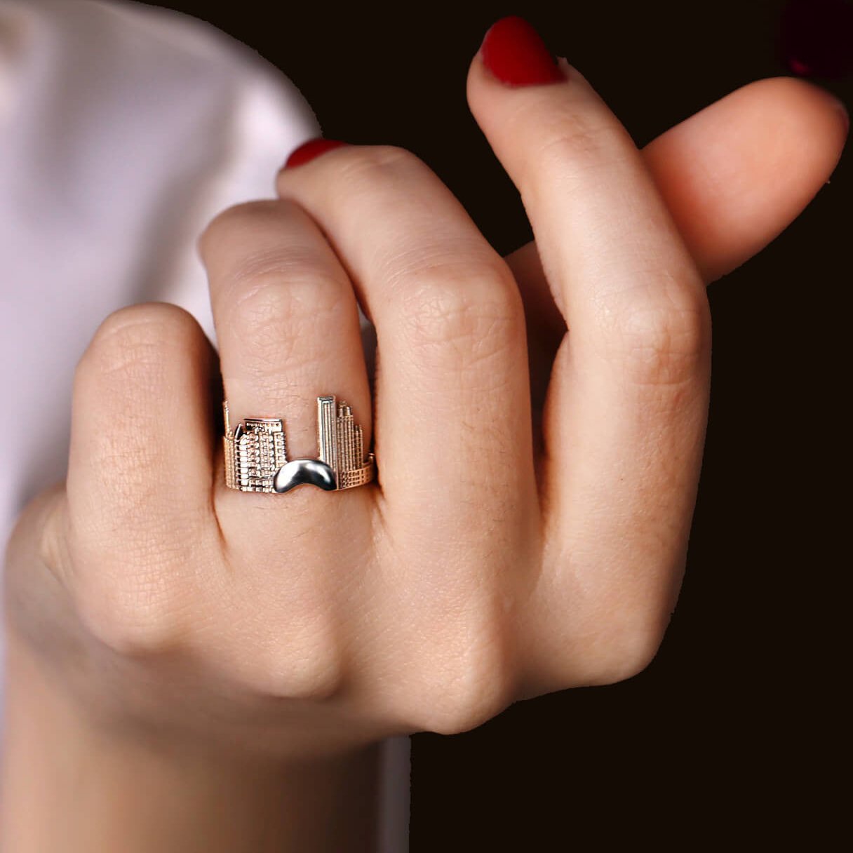 Cityscape Ring Chicago in Sterling Silver