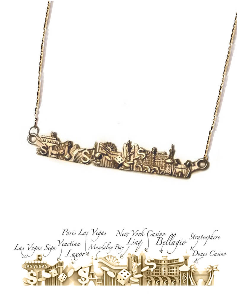 City Necklace Las Vegas in Sterling Silver
