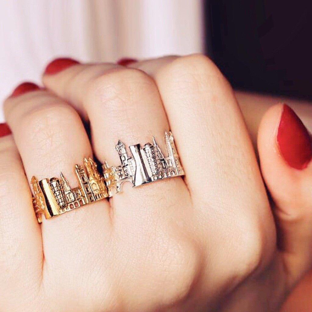 Cityscape Ring Prague in Sterling Silver