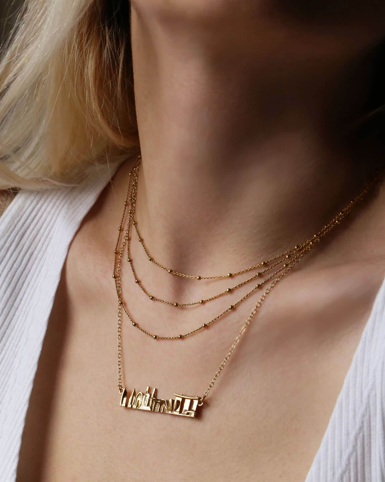City Necklace Singapore in Sterling Silver