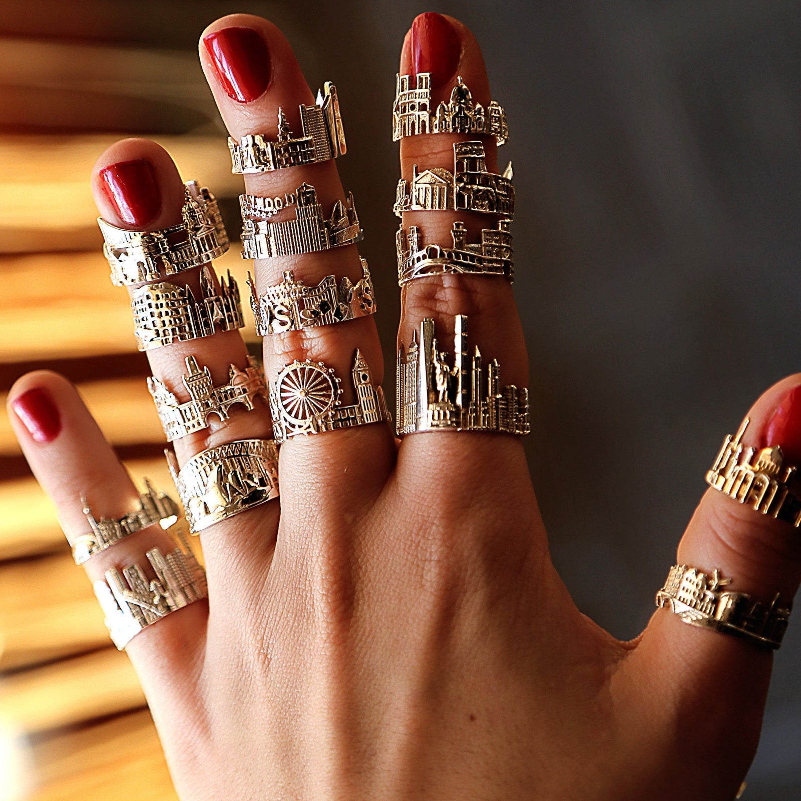 Cityscape Ring Chicago in Sterling Silver