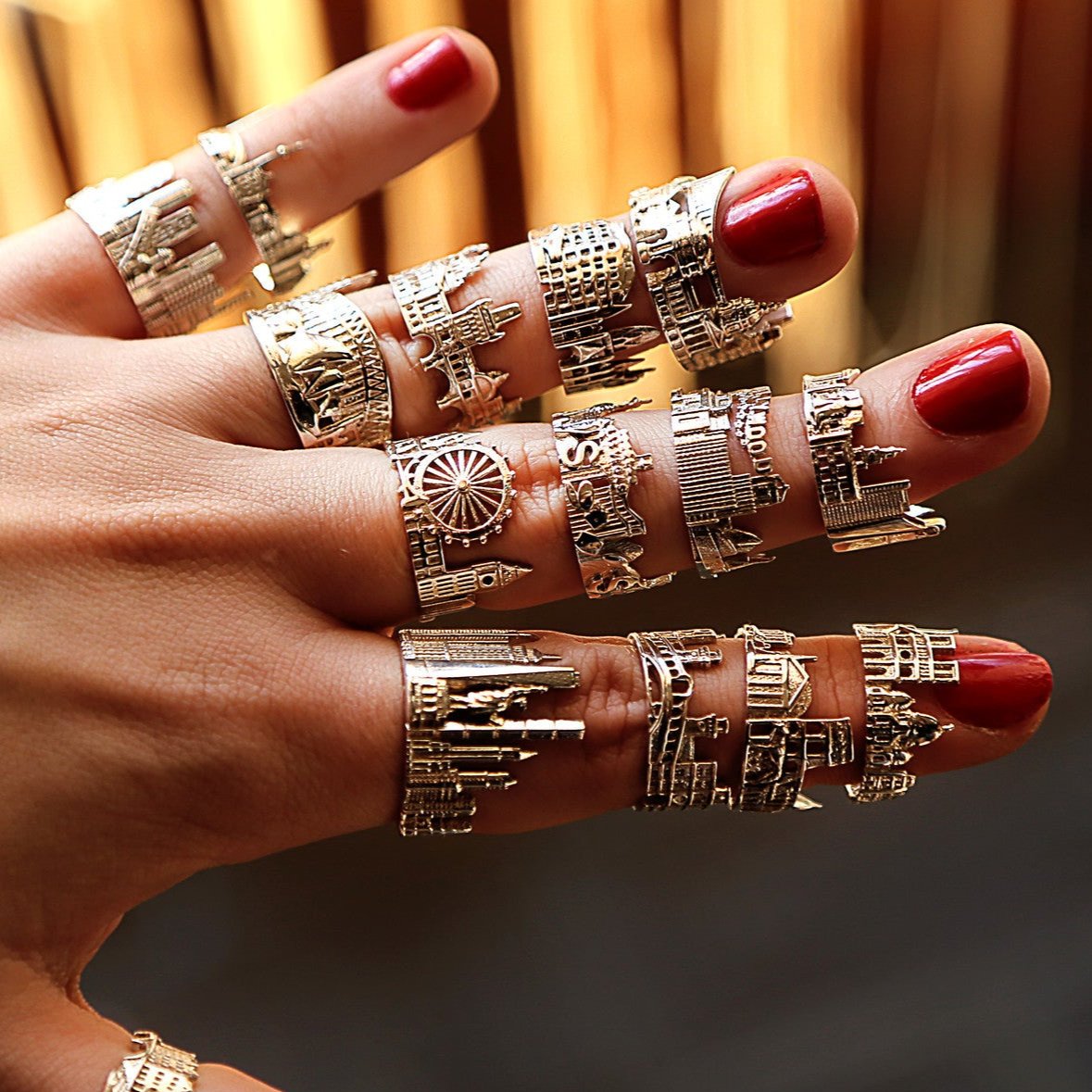 Cityscape Ring Prague in Sterling Silver