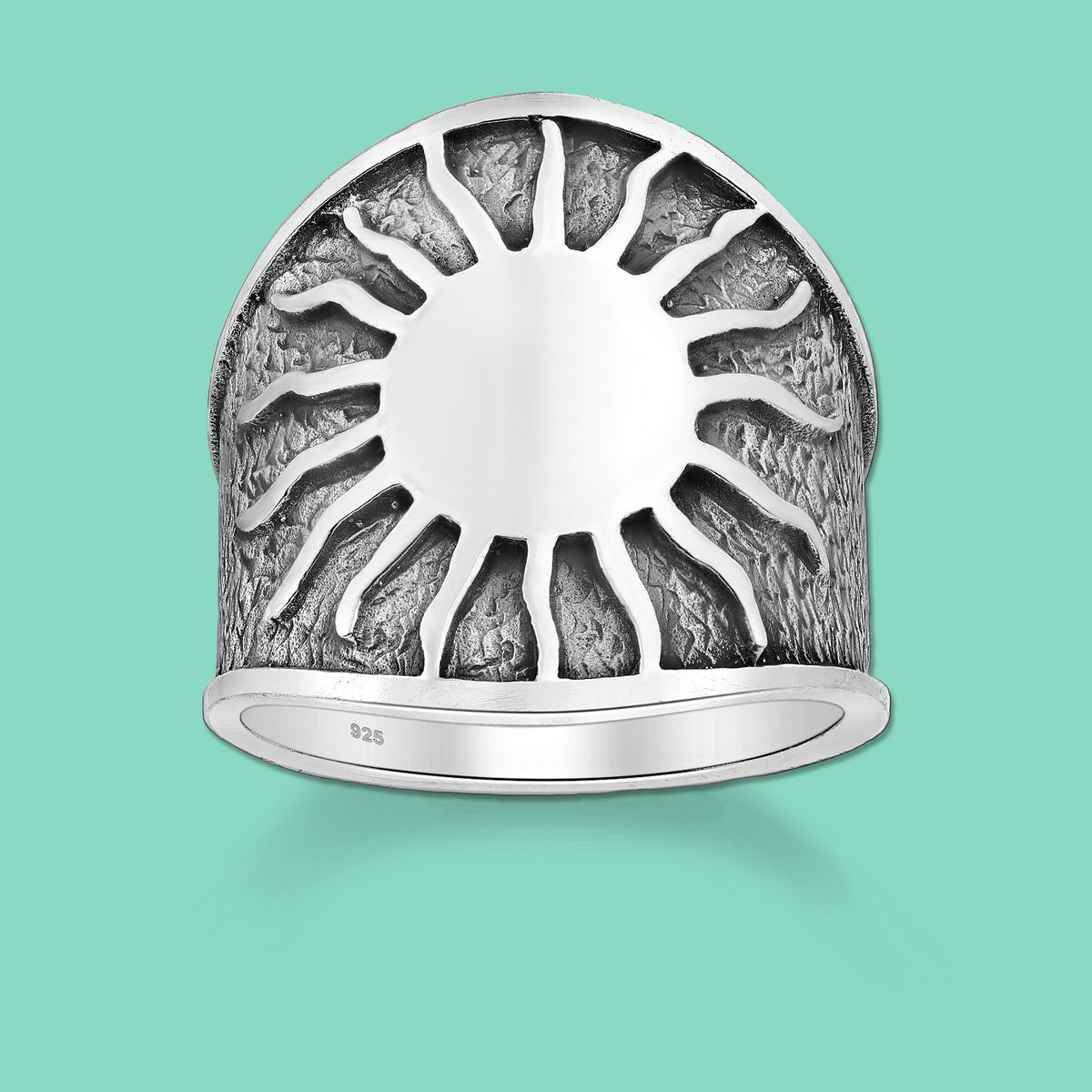 925 Sterling Silver Sun Ring