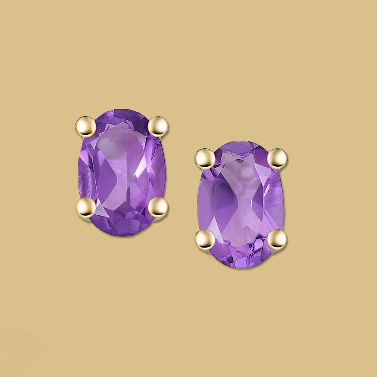 Amethyst Earrings. Amethyst Studs 