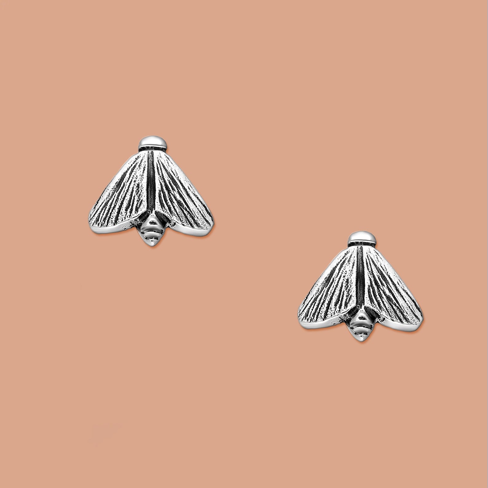  Bee, Oxidized silver ,earrings