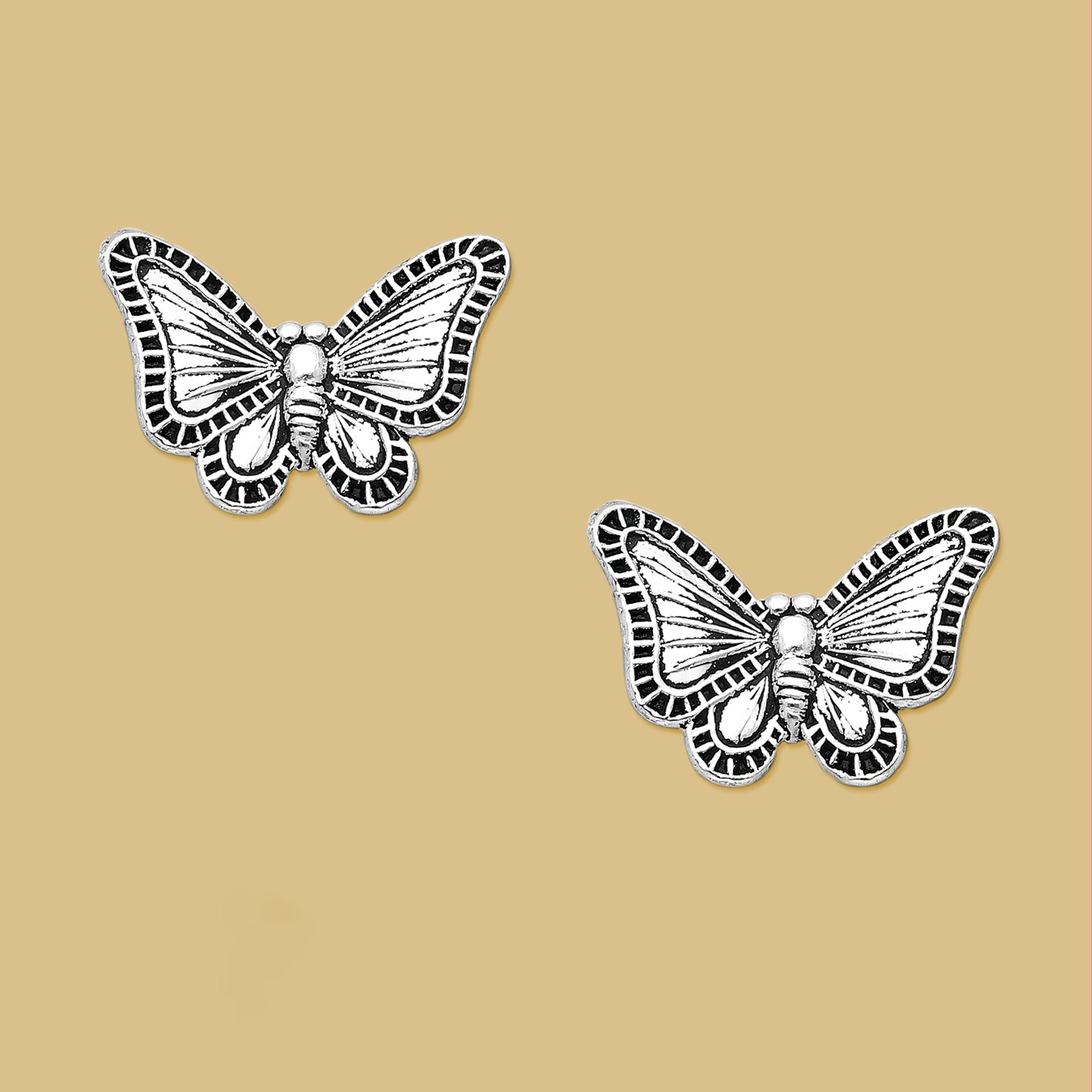 Butterfly earrings, Stud Earrings