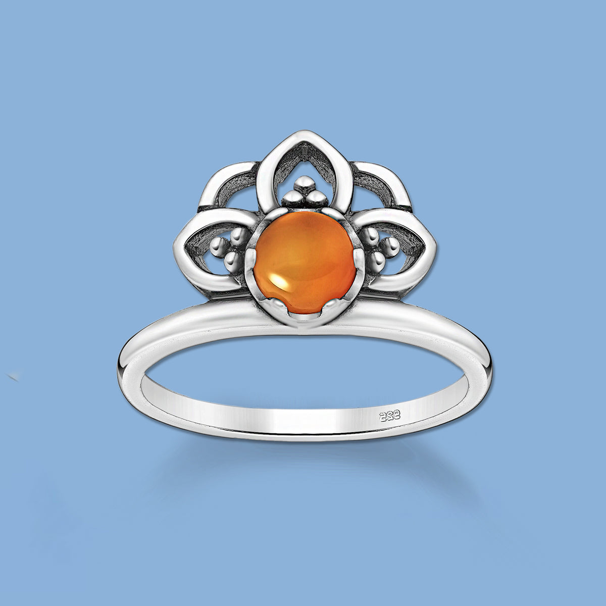 Carnelian jewelry, Silver Ring 