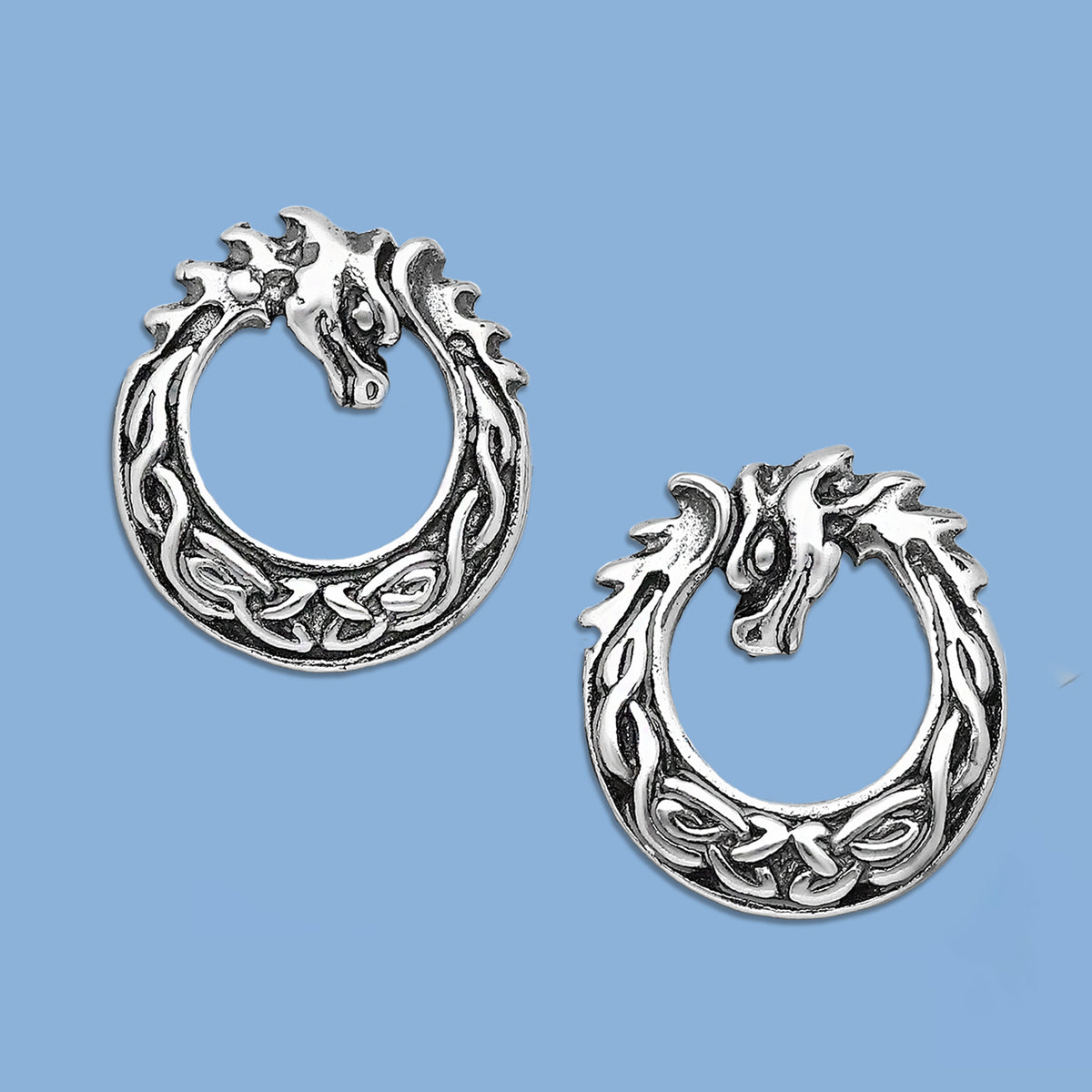 Stud Earrings, dragon earrings