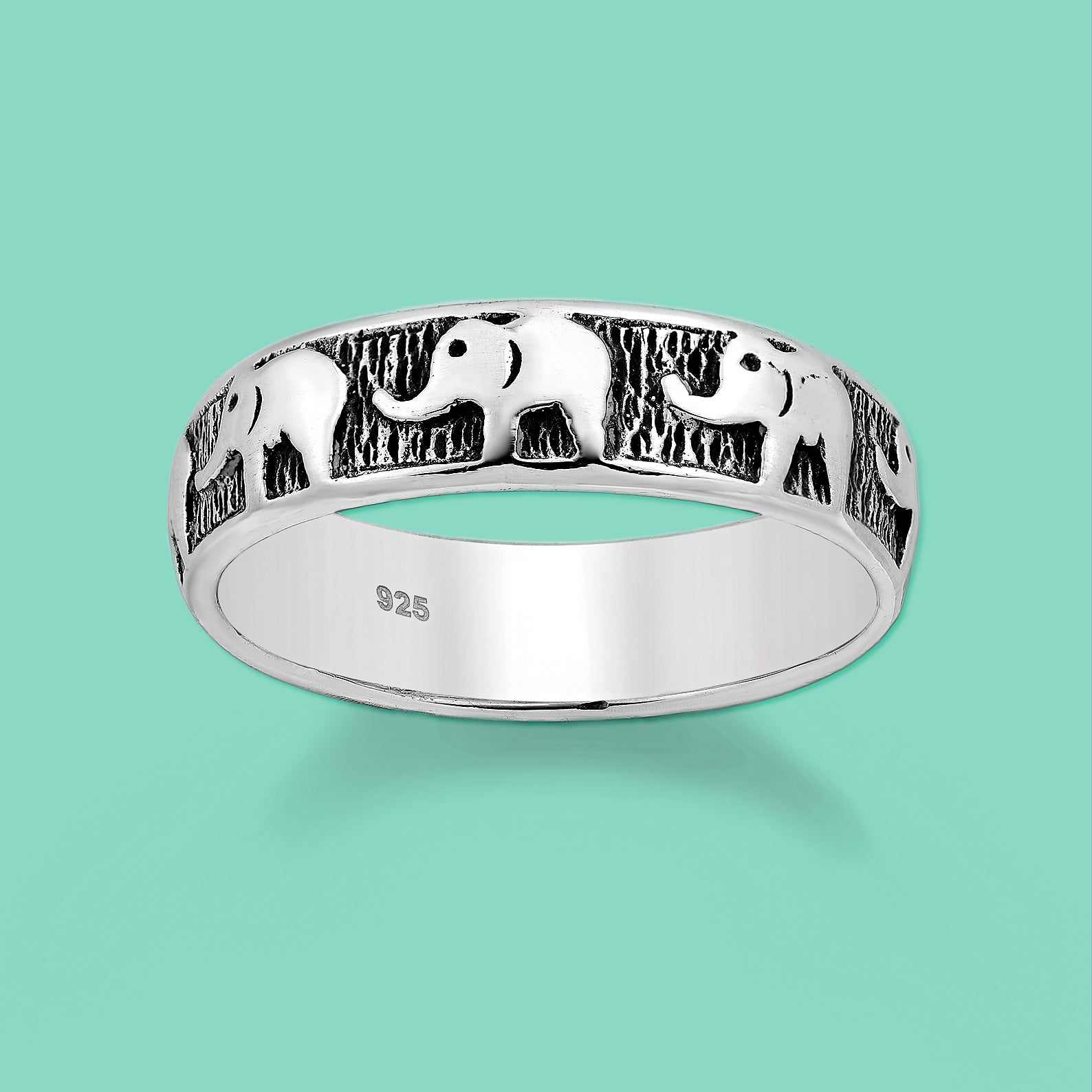 Elephant Silver Ring