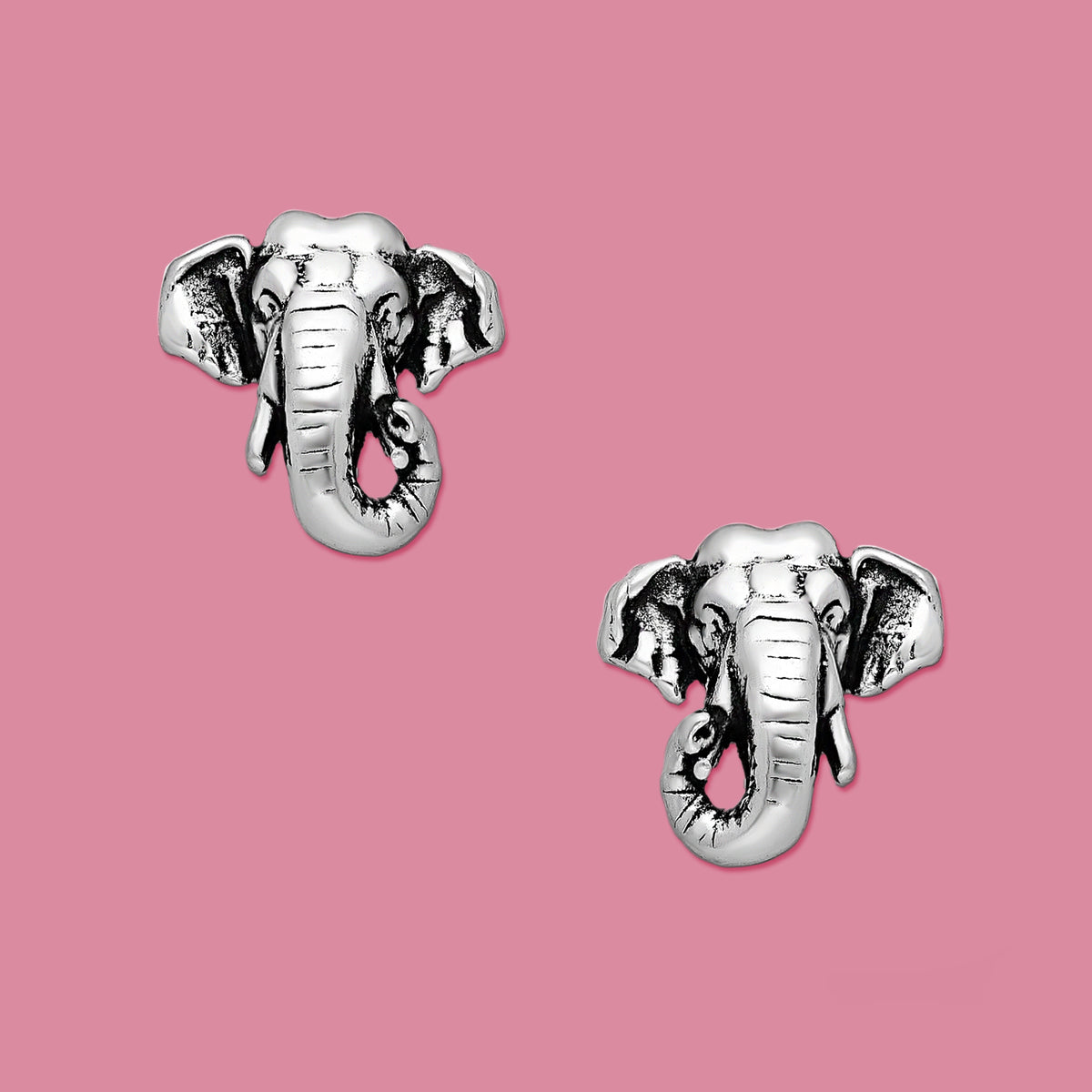 Elephant Silver Earrings