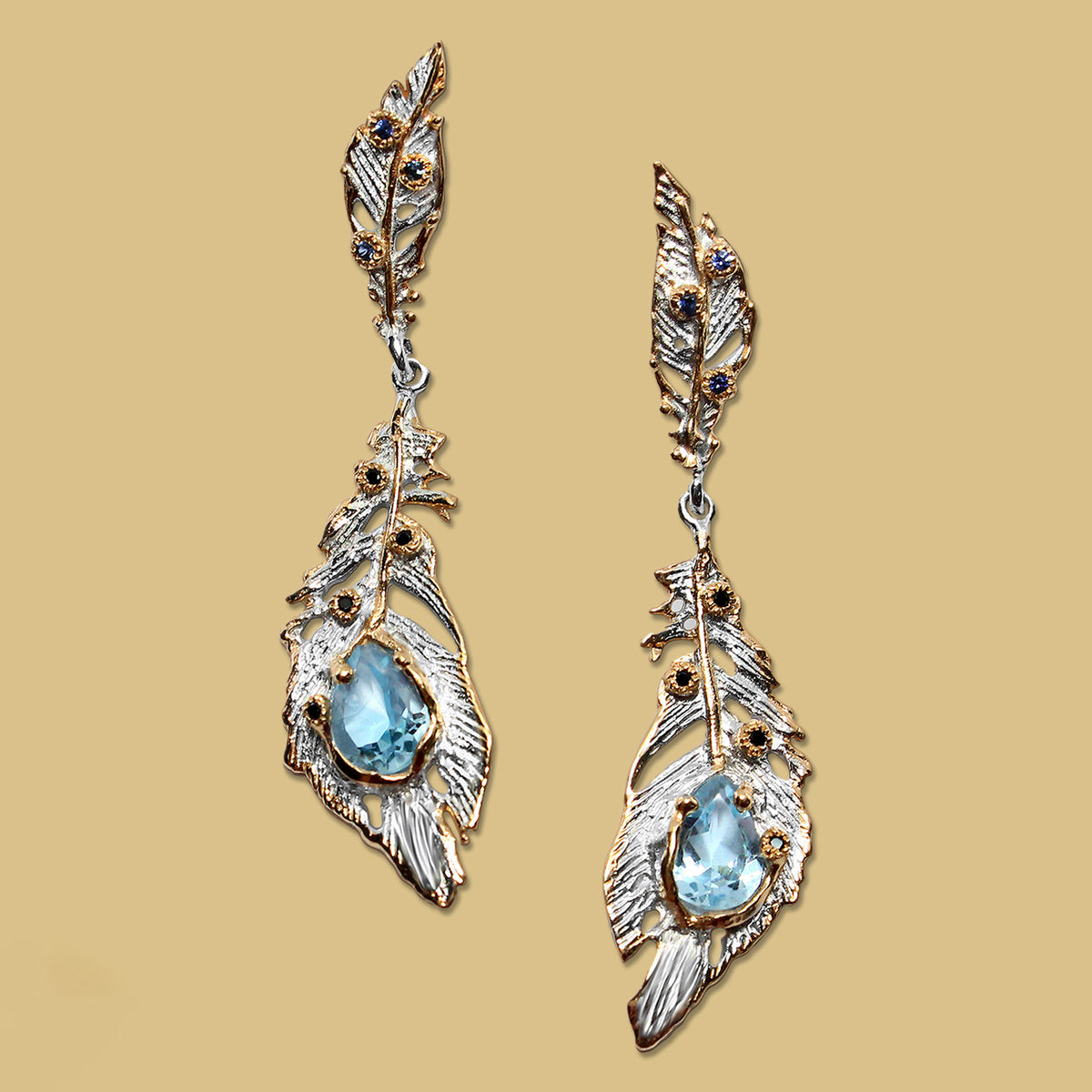 Feather Earrings , dangle earrings