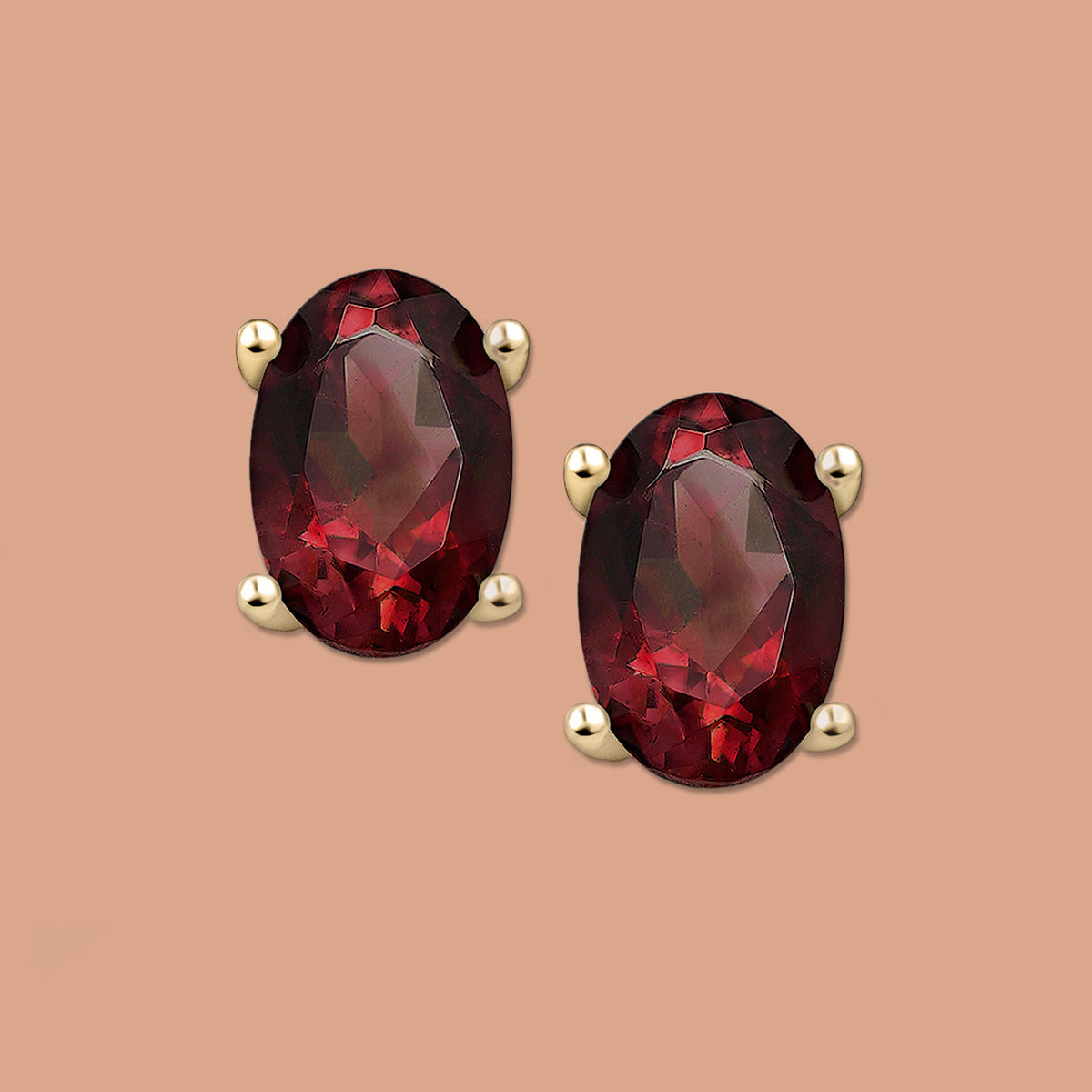 Garnet Earrings , red earrings