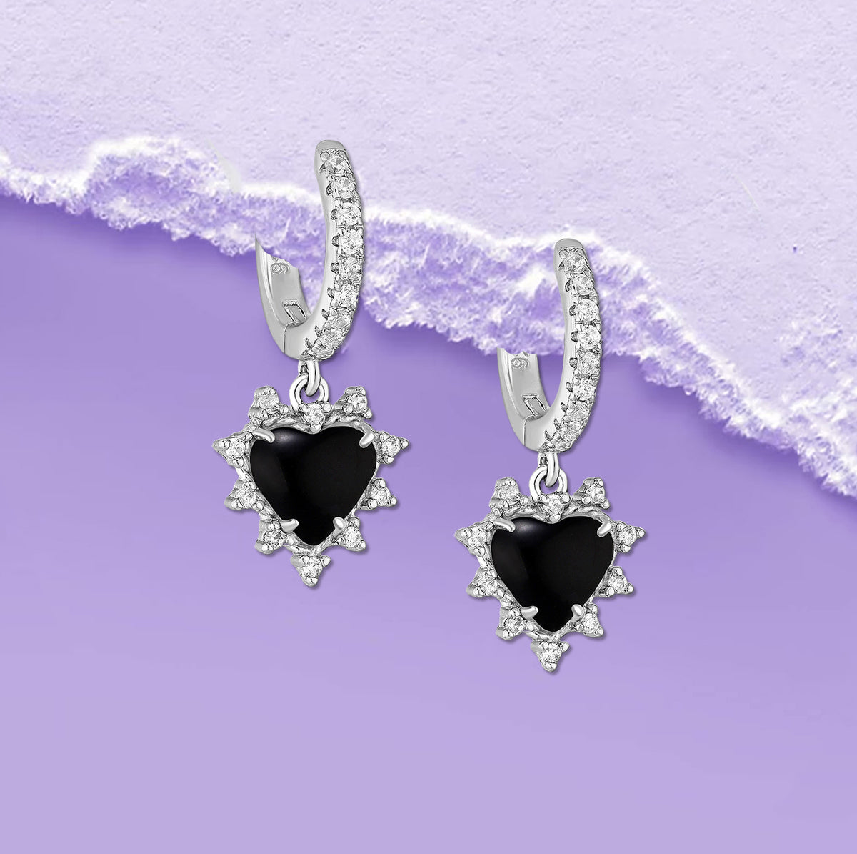 black Heart, Hoop Earrings