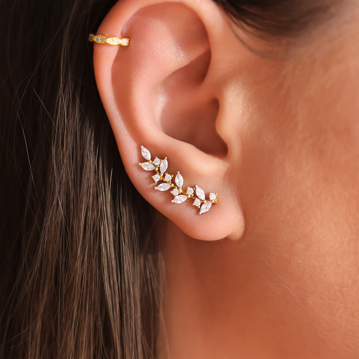 Leaf Climber Earrings