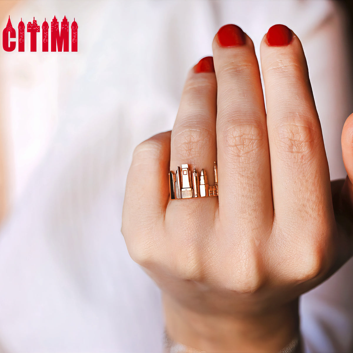 Cityscape Ring Philadelphia in Sterling Silver
