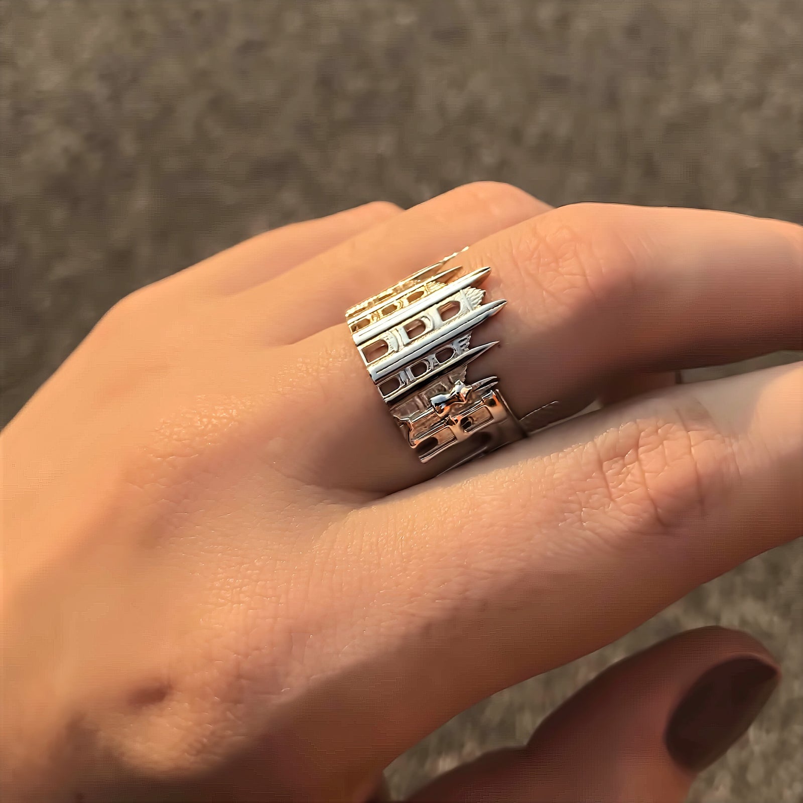 Cityscape Ring Milan in Sterling Silver