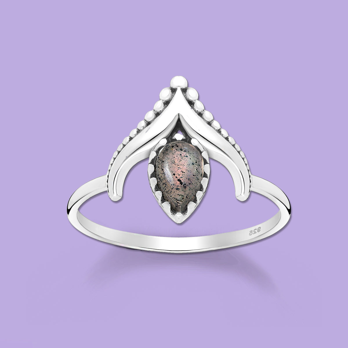 Labradorite Ring , boho ring