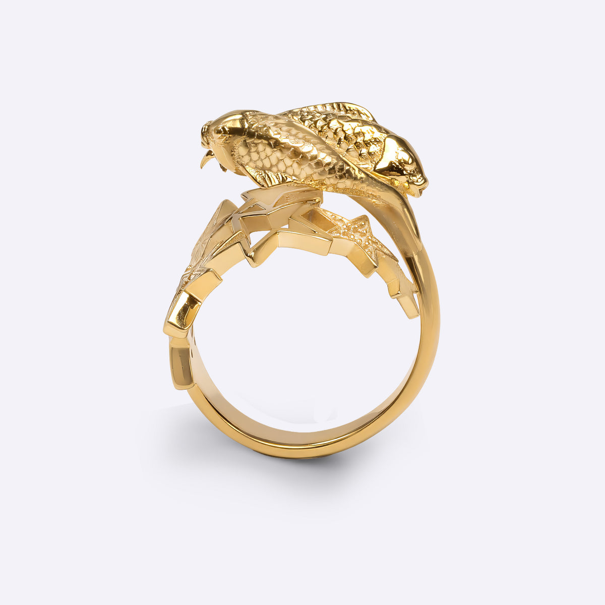 Pisces zodiac ring in yellow gold with star constellation design, birthday gift, CITIMI