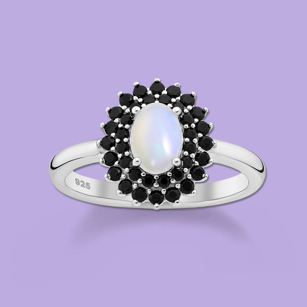 Ring with Opal , black jewelry