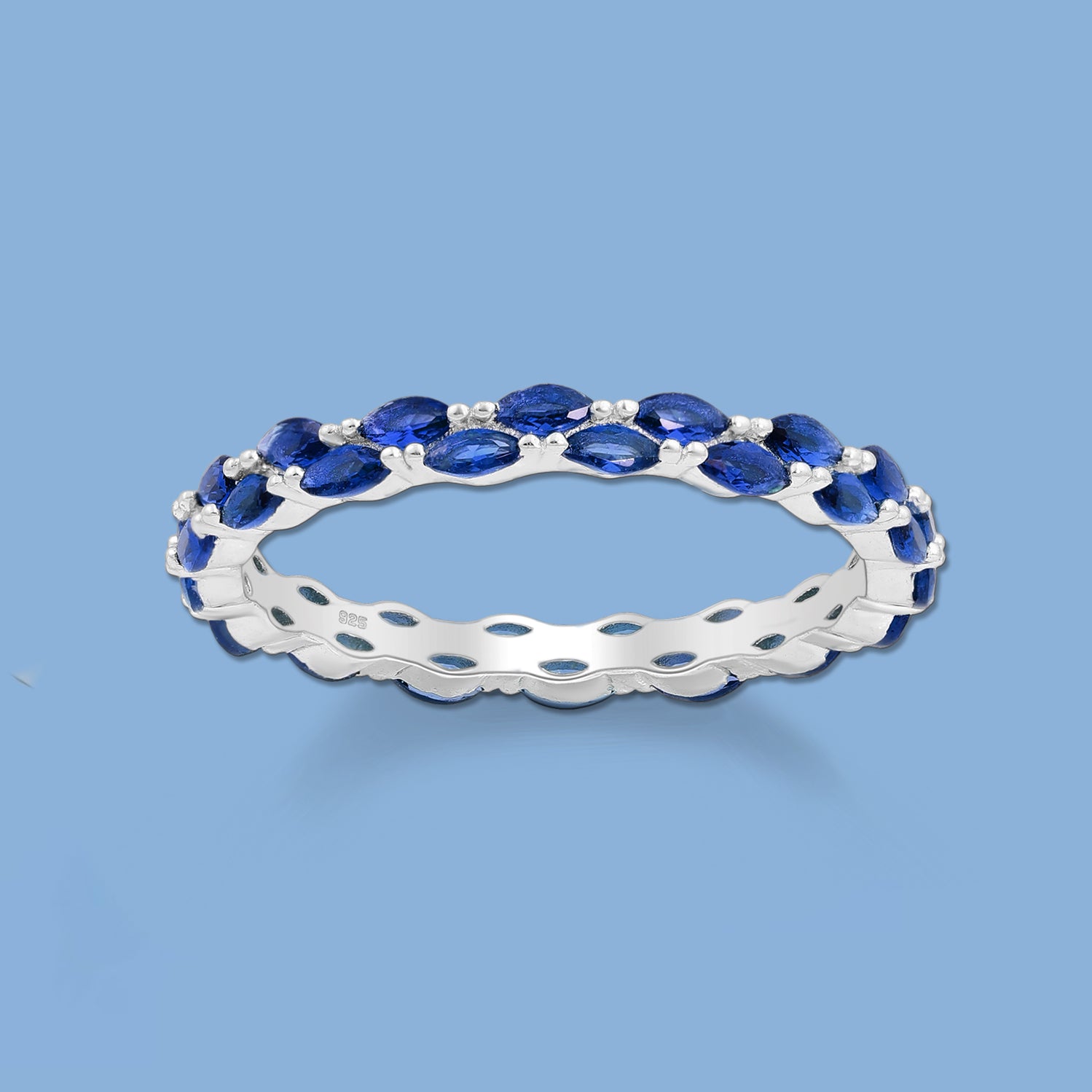 Silver Ring with Sapphire 