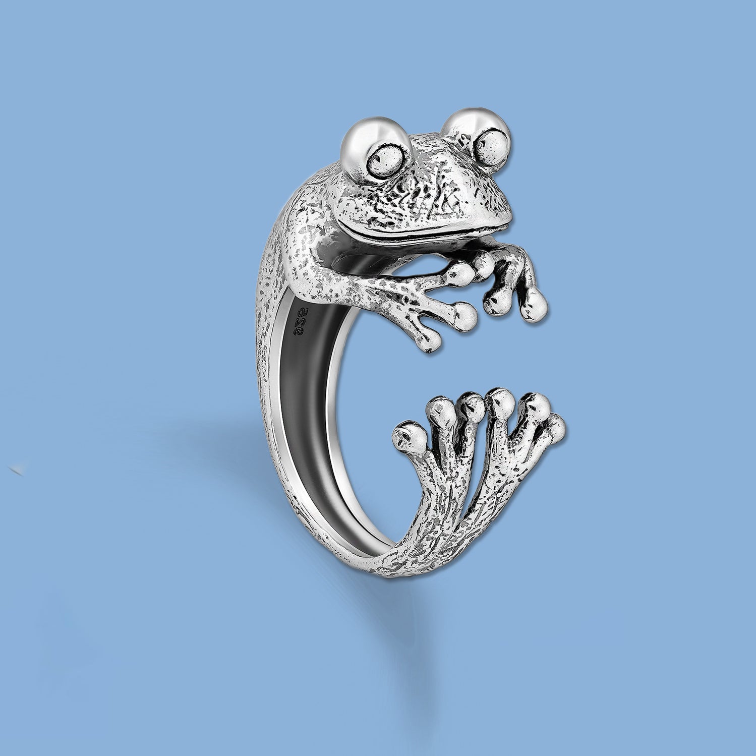  Silver Frog Ring