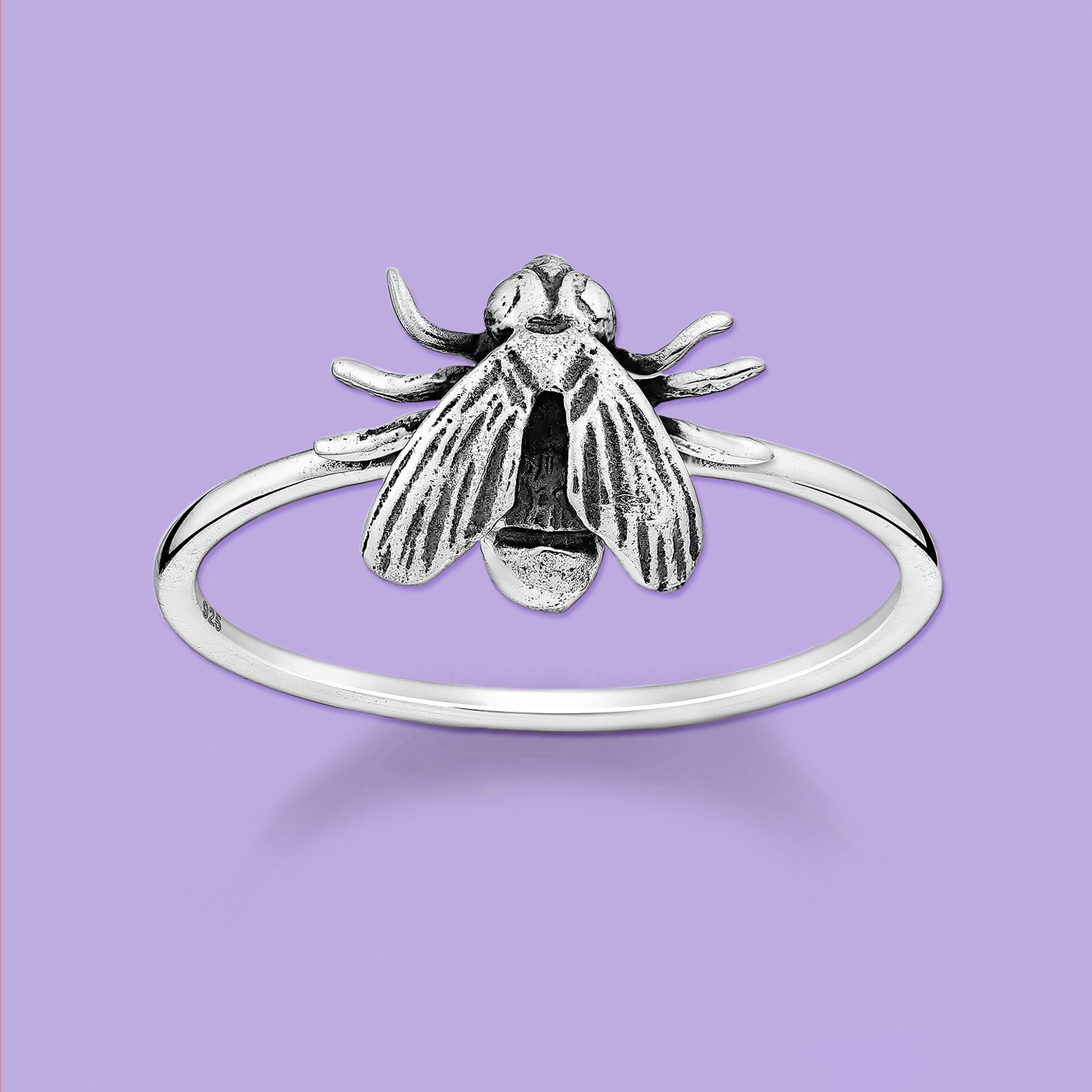 Sterling Silver Fly Ring