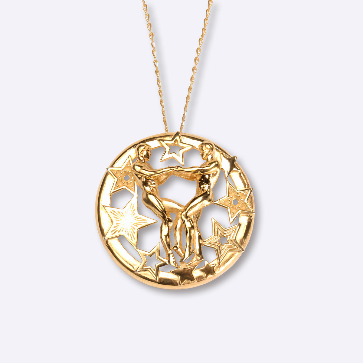 zodiac necklace in yellow gold with star constellation design, CITIMI