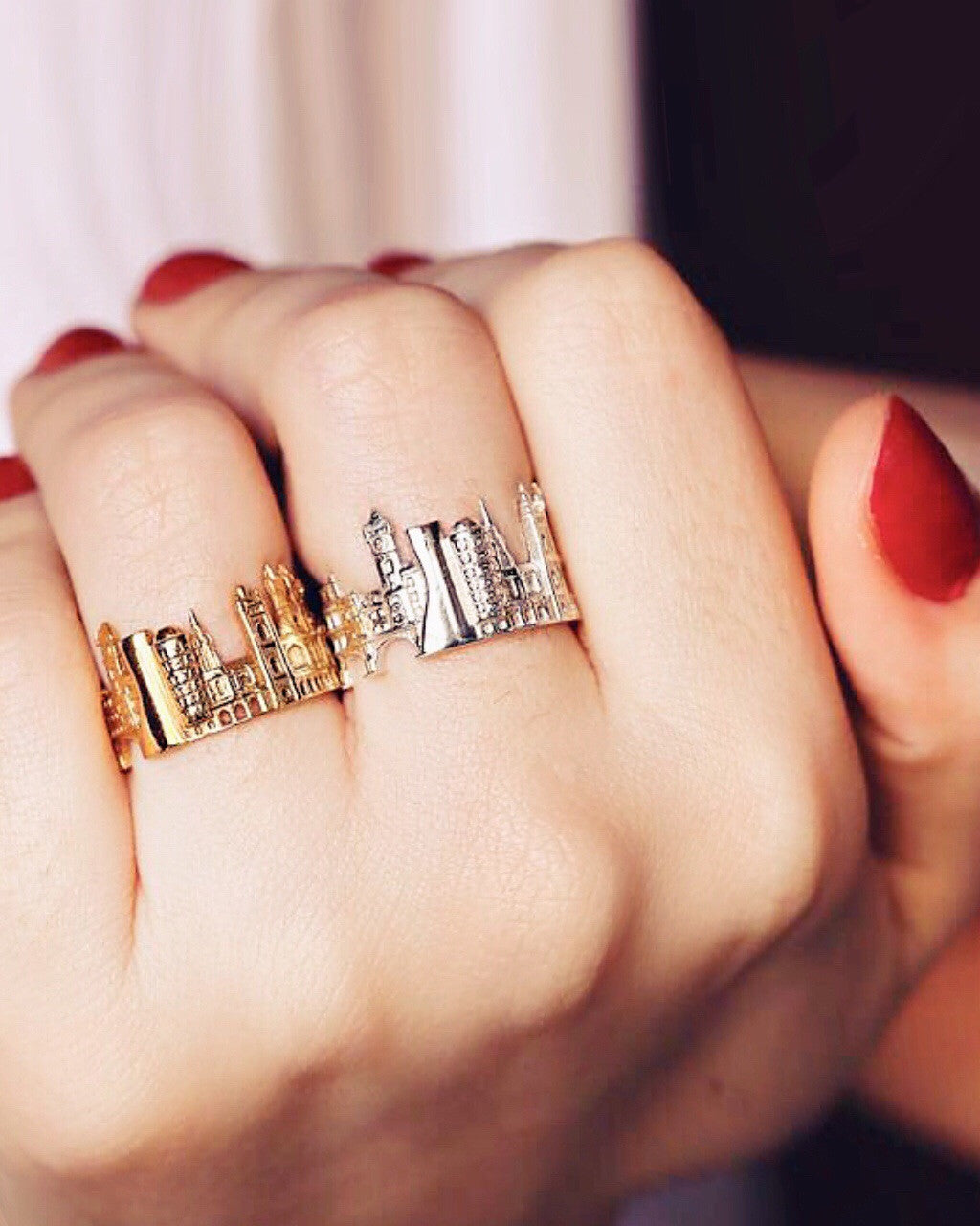Cityscape Ring Philadelphia in Sterling Silver