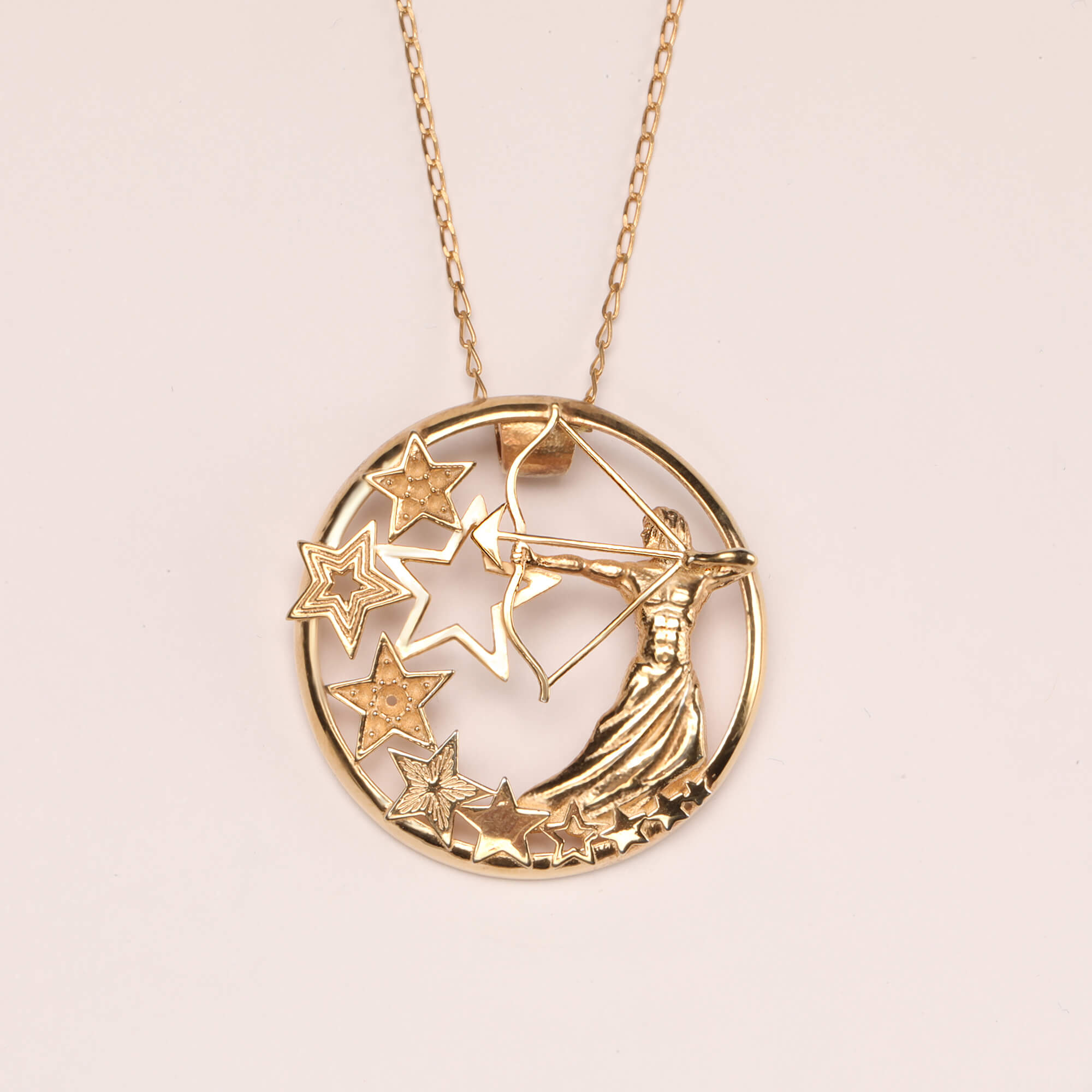 Archer Necklace, Sagittarius necklace, zodiac jewelry, zodia pendant, Sagittarius pendant