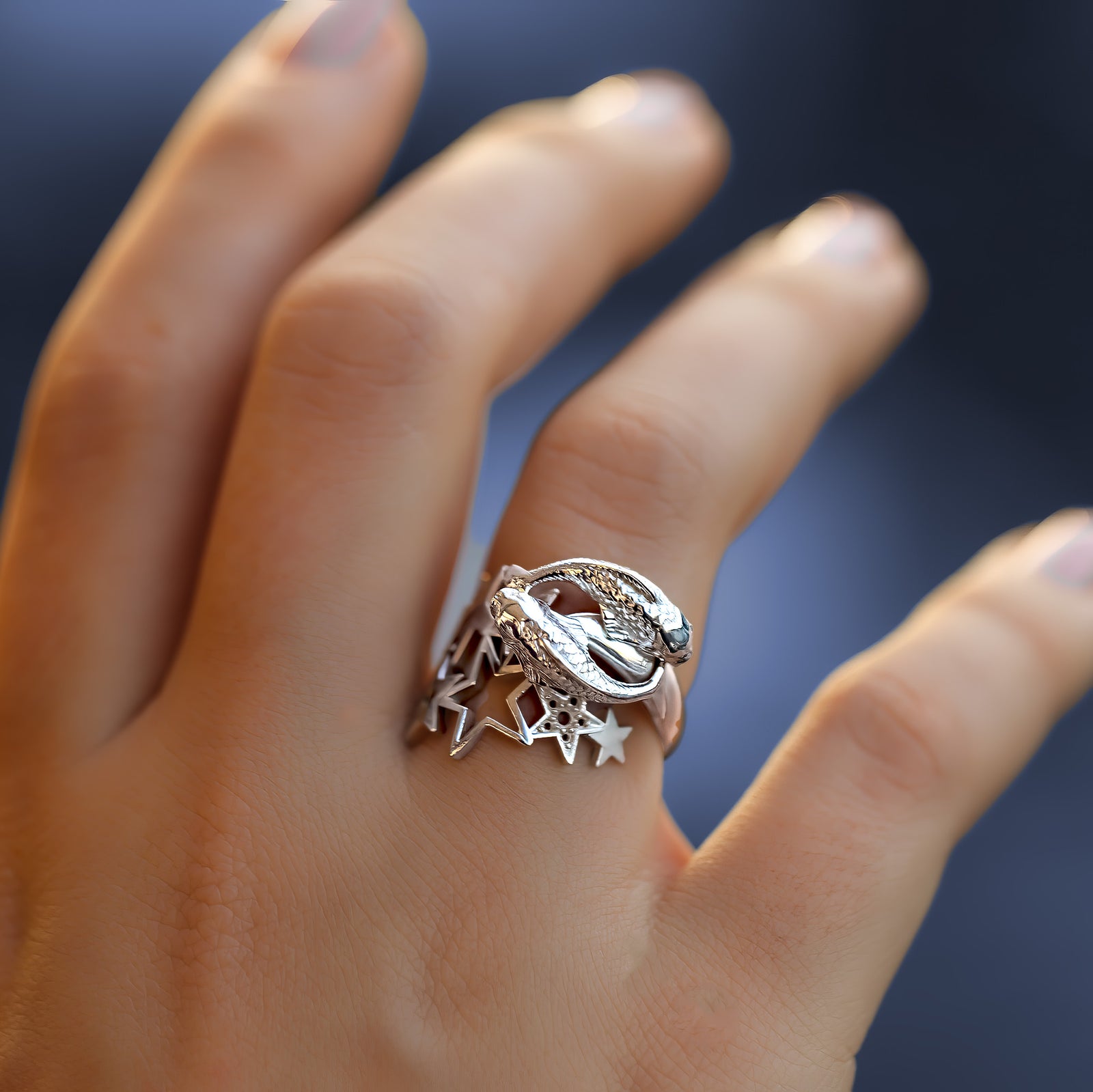 Pisces zodiac ring in yellow gold with star constellation design, birthday gift, CITIMI