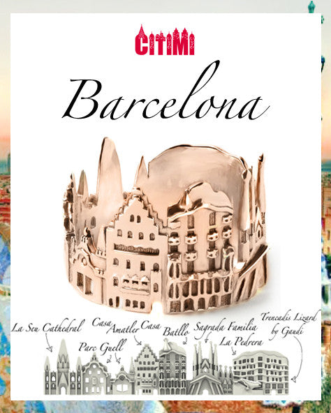 Cityscape Ring Barcelona in 14K/18K Gold
