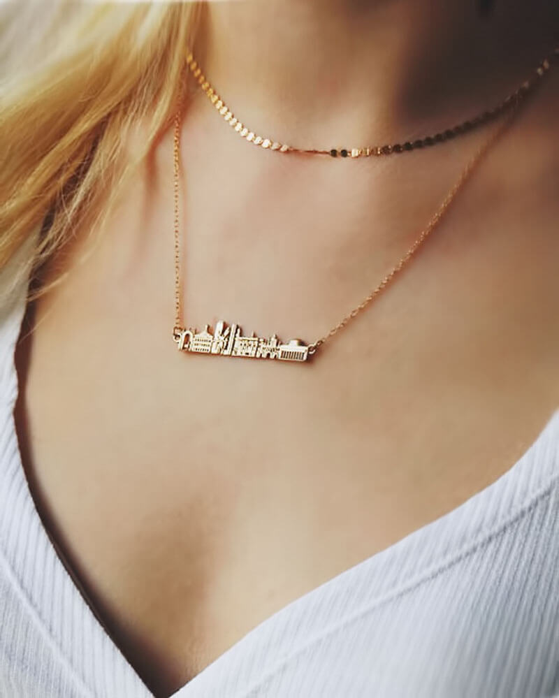 City Necklace Boston in Sterling Silver