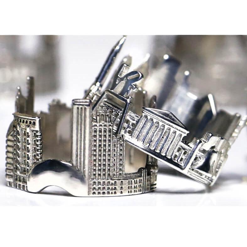 Cityscape Ring Chicago in Sterling Silver