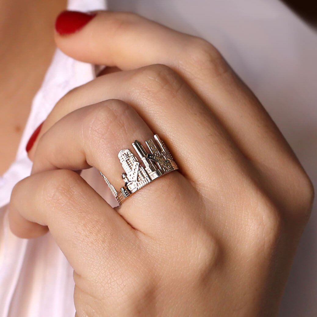 Cityscape Ring Chicago in Sterling Silver