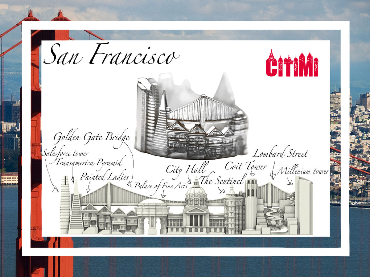 Cityscape Ring San Francisco in 14K/18K Gold