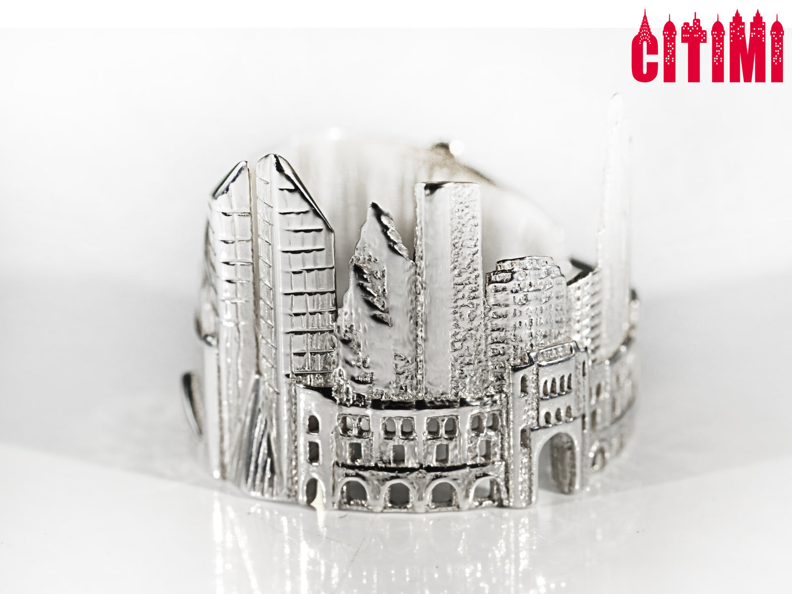 Cityscape Ring Houston in 14K/18K Gold