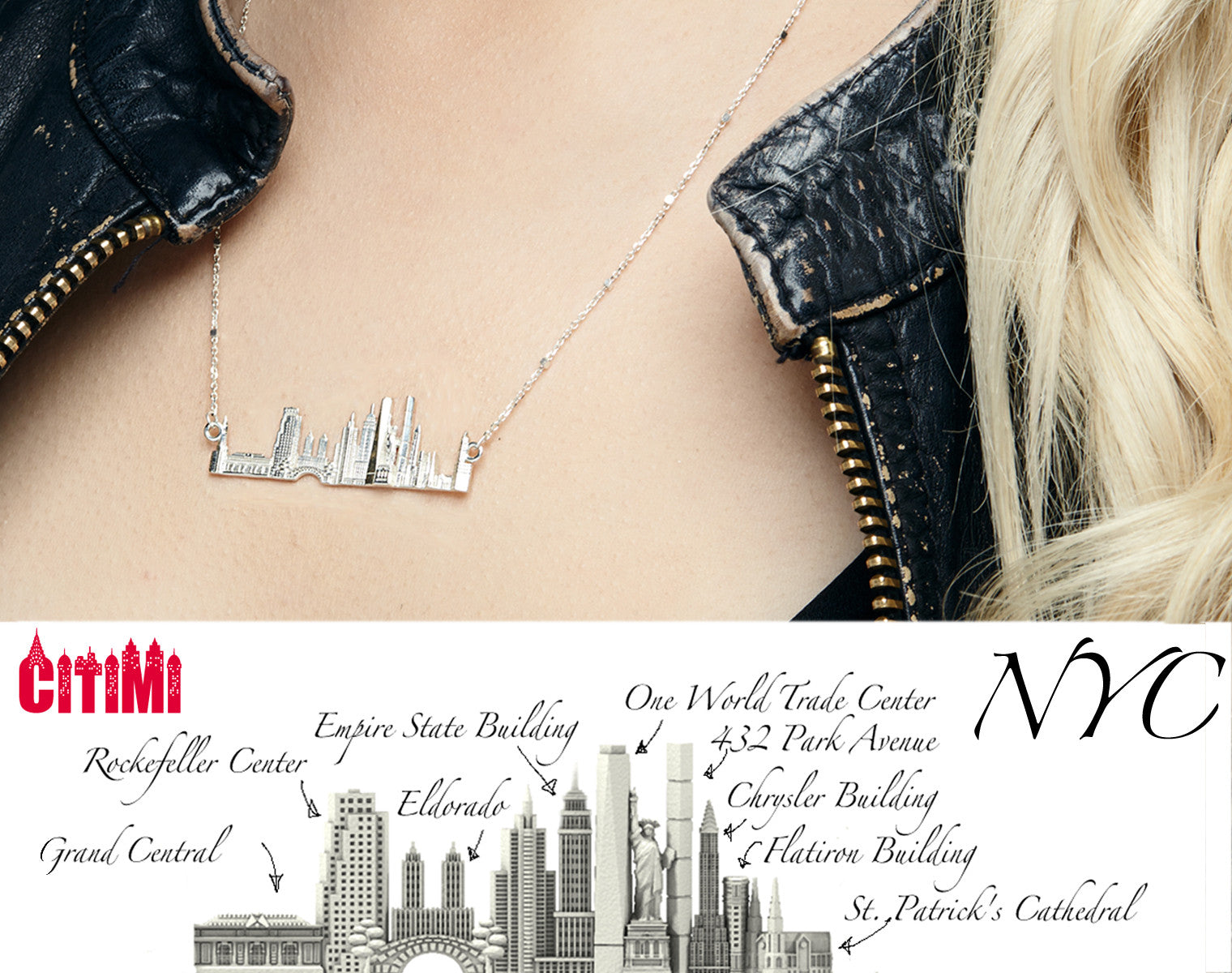 City Necklace New York in 14K/18K Gold