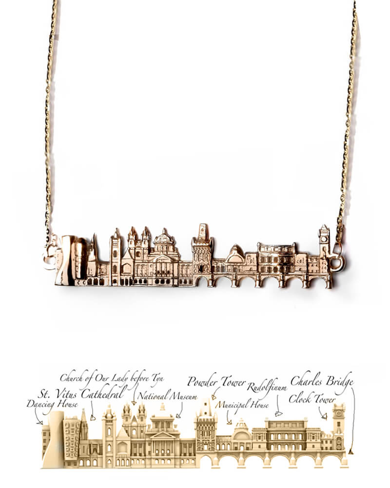 City Necklace Prague in Sterling Silver